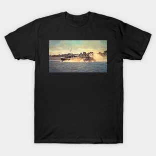 Hovercraft Heading Out To Sea T-Shirt